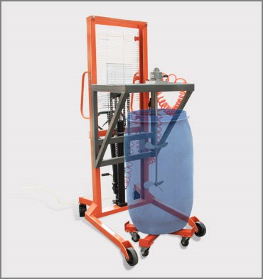 Mobile Pneumatic Drum Mixer with 450kg Capacity