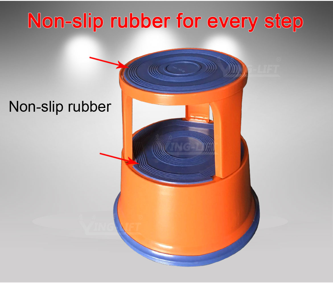 Rolling step stool-steel type