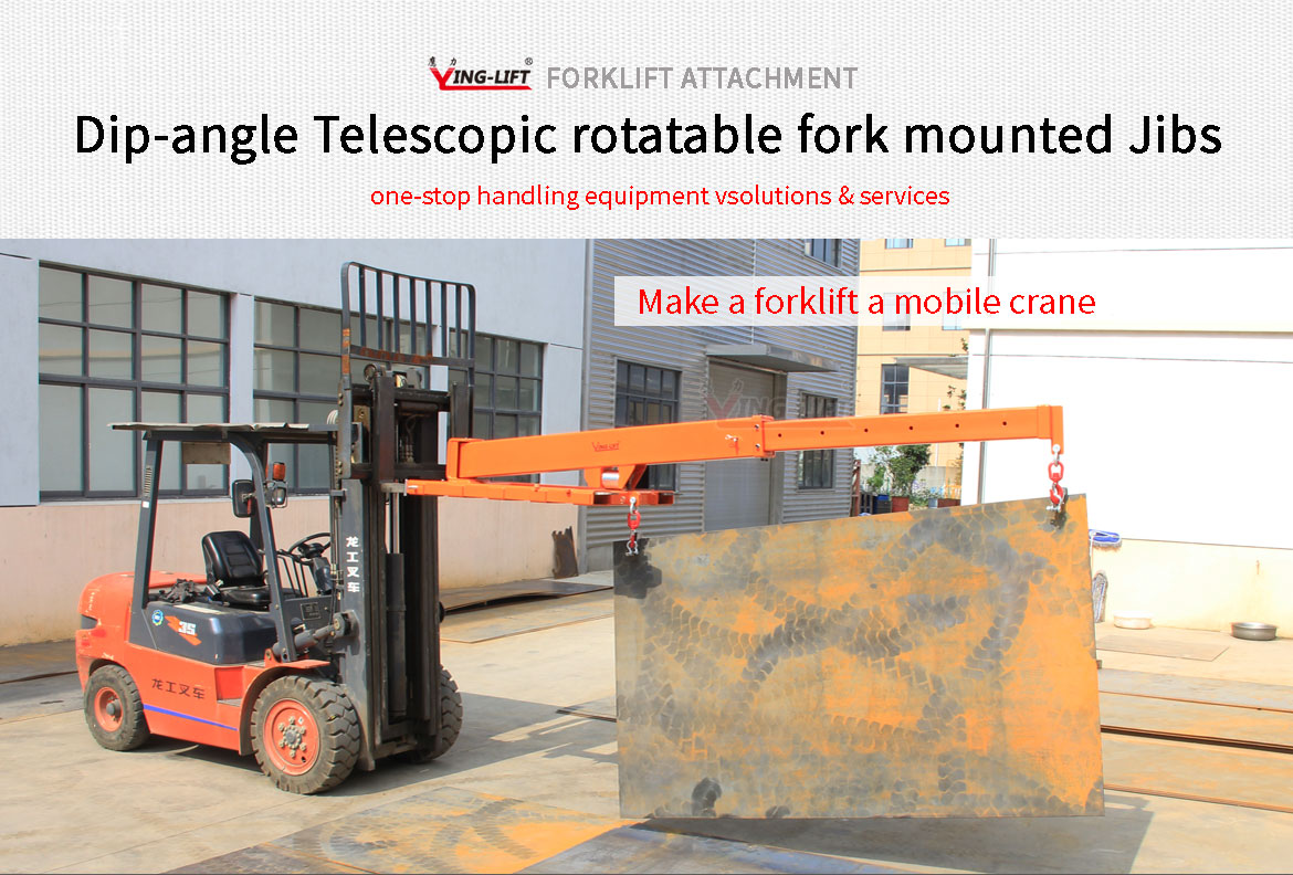 Dip-angle Telescopic Rotatable Fork Mounted Jibs