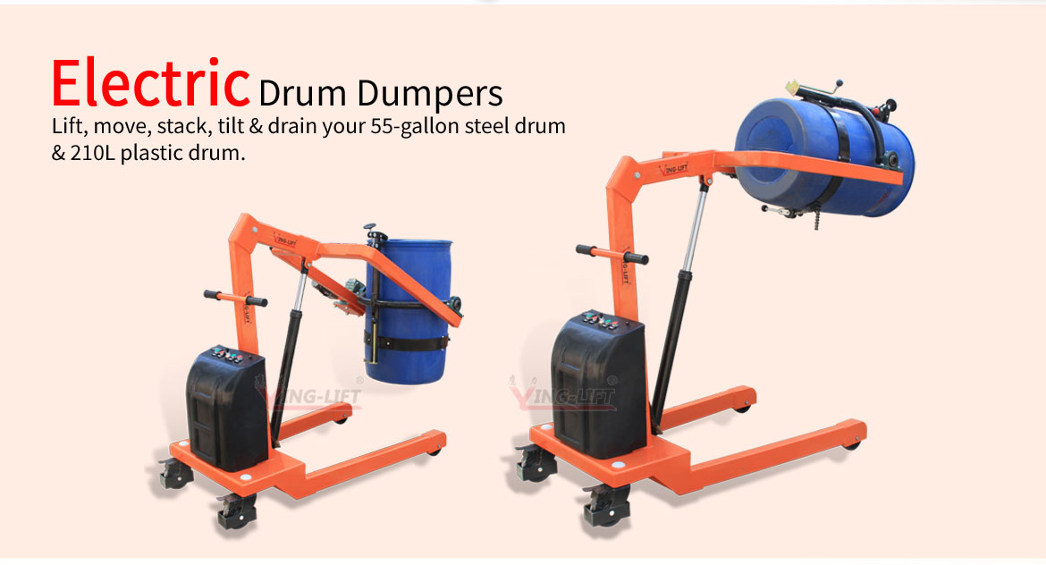 Steel&Plastic Electric Varta Maintenance-free Drum Dumper
