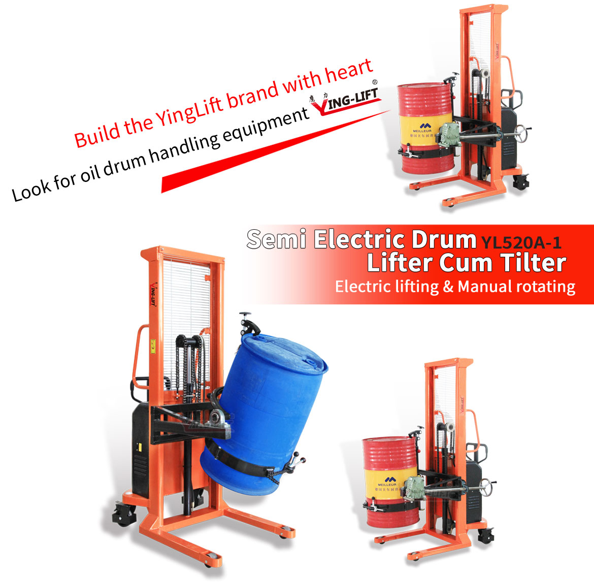 Semi Electric Drum Lifter Cum Tilter