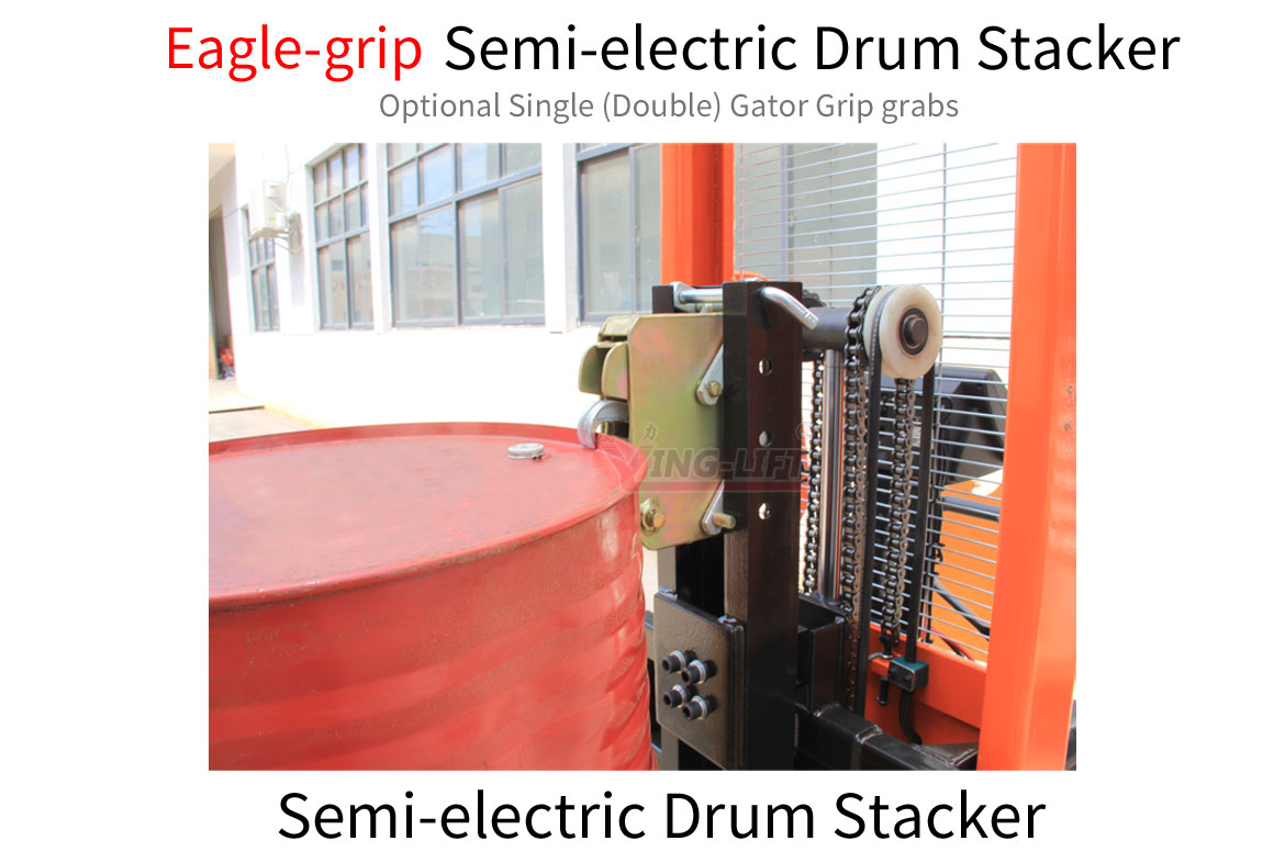 Semi-Electric Drum Stacker with C-Type Frame