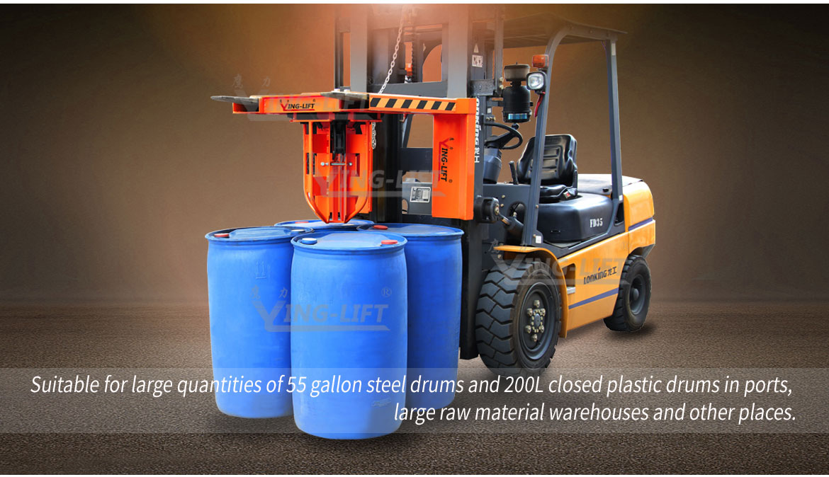 Automatic Drum Lifters Used For Forklift Equipment