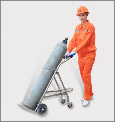 Stainless Steel Fold-down Cylinder Hand Truck