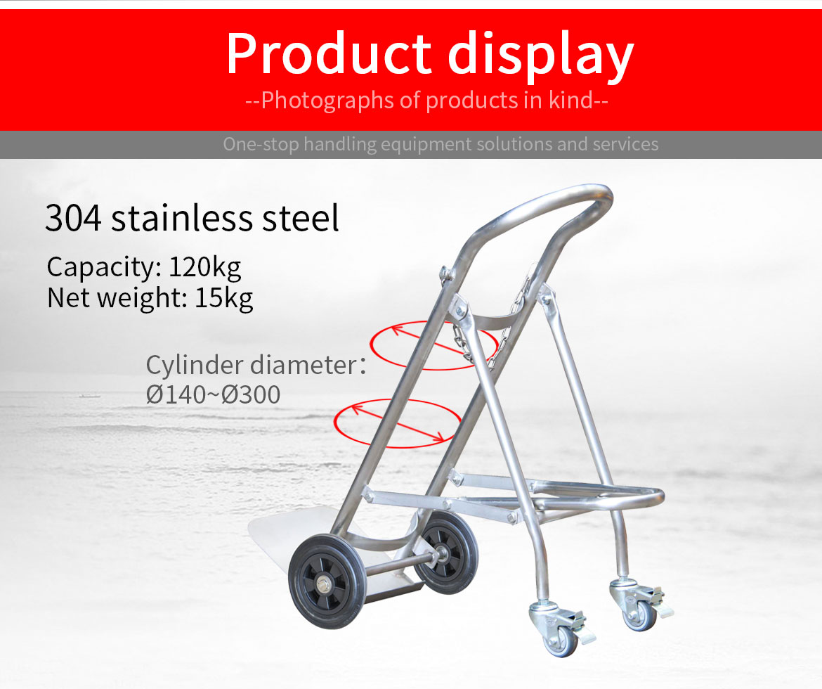 Stainless Steel Fold-down Cylinder Hand Truck