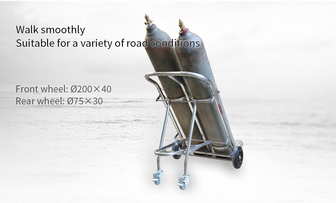 Stainless Double Cylinder Fold-down Hand Truck