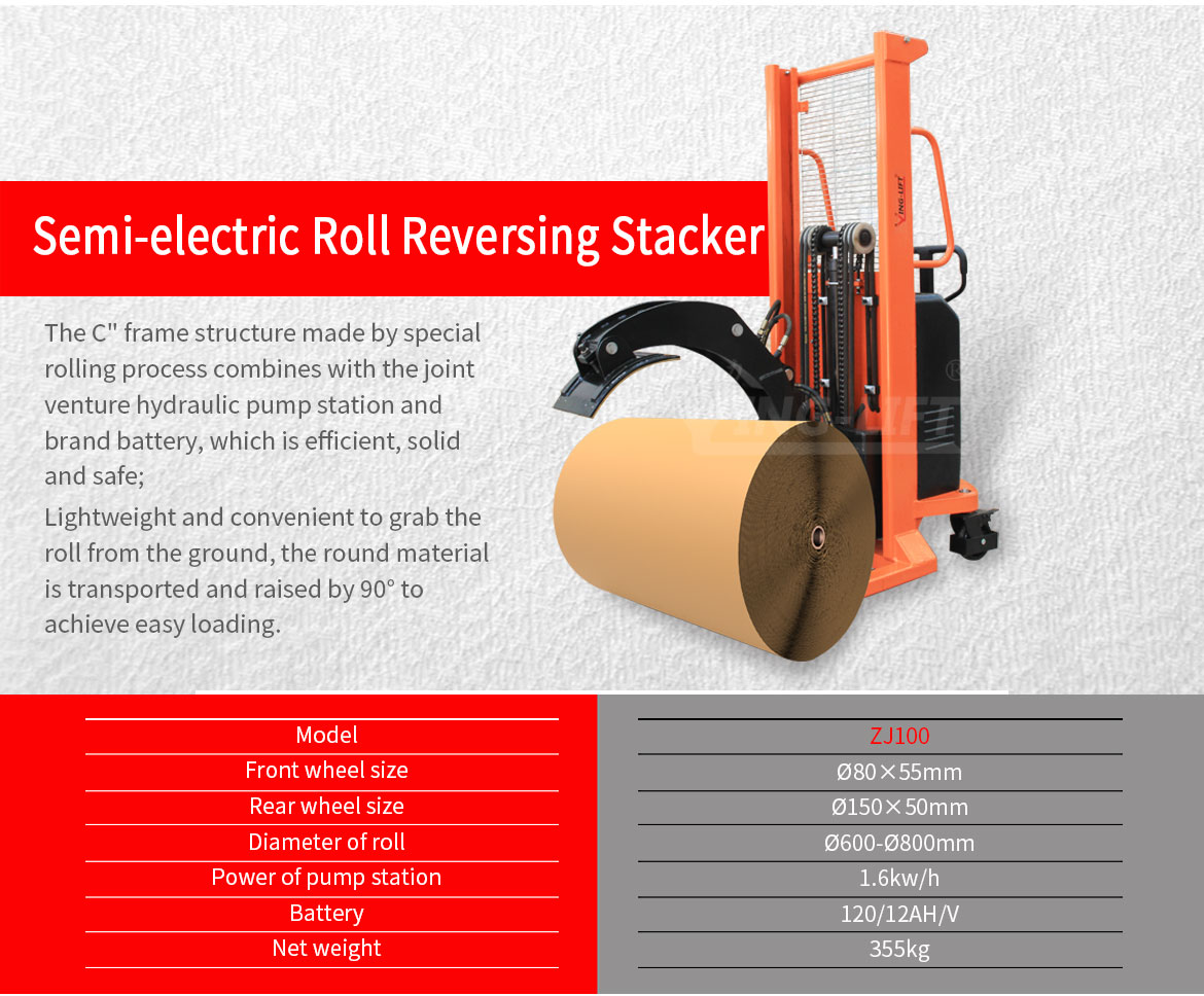 Semi-electric Roll Reversing Stacker