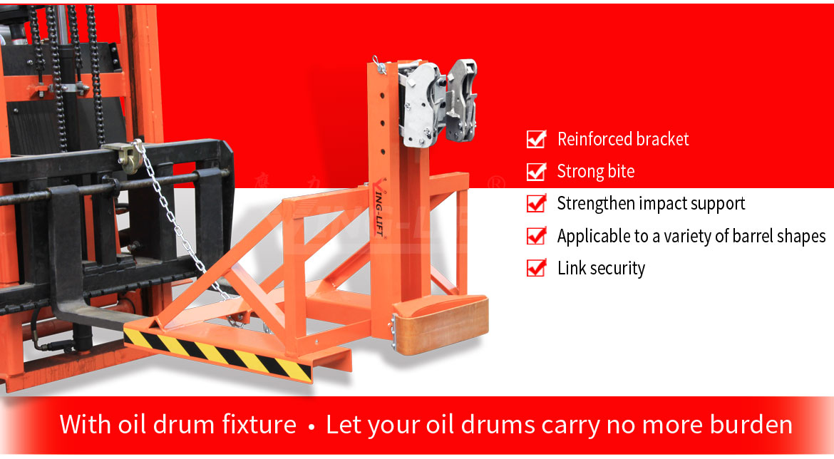 Belted Backrest Kit Installed Drum Grabbers for Forklift Truck