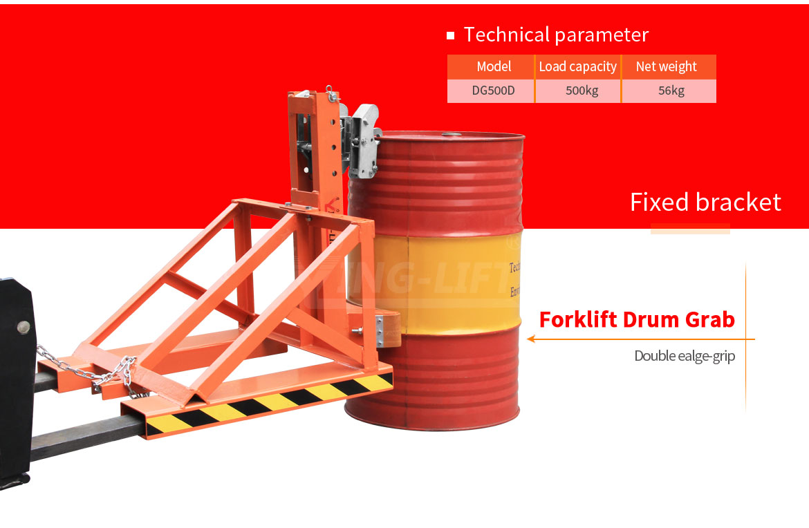 Belted Backrest Kit Installed Drum Grabbers for Forklift Truck