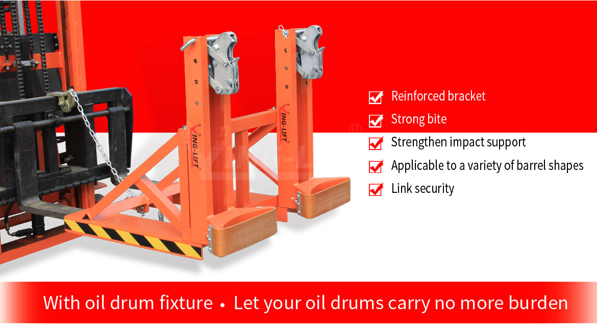 Forklift Drum Grabbers For Double Drums