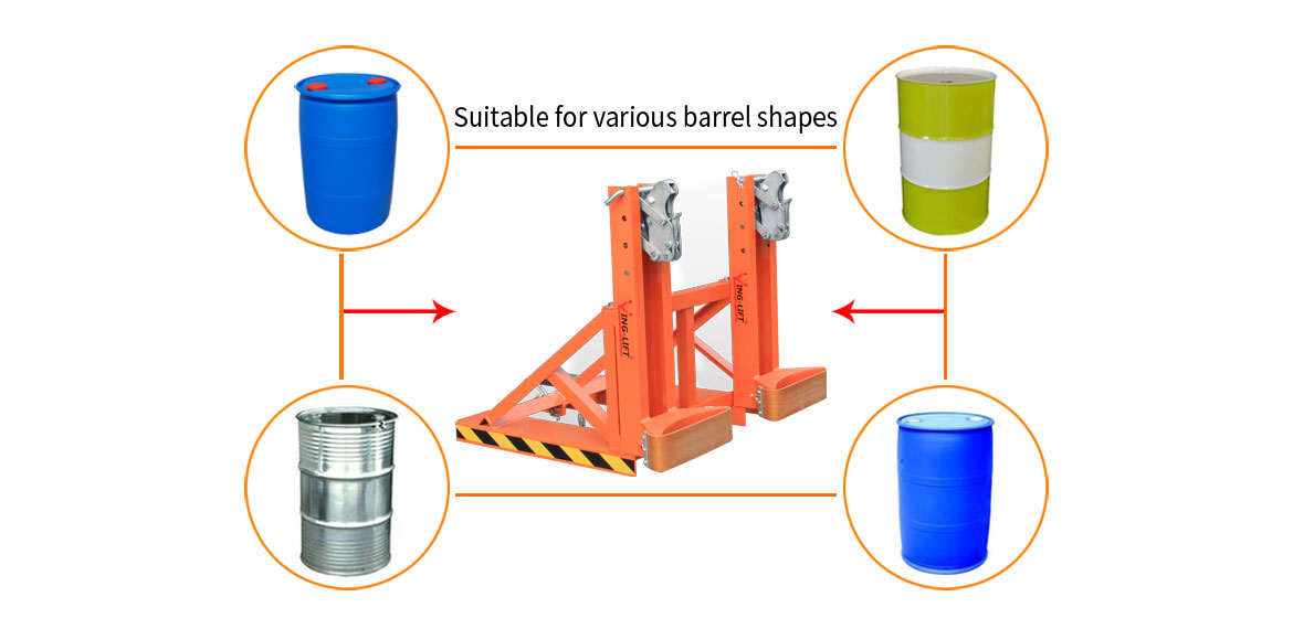 Forklift Drum Grabbers For Double Drums