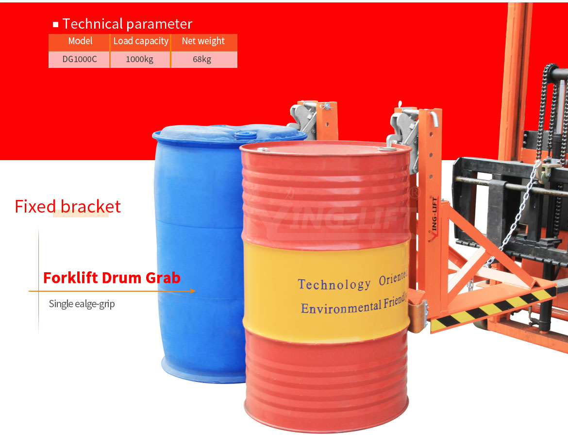 Forklift Drum Grabbers For Double Drums