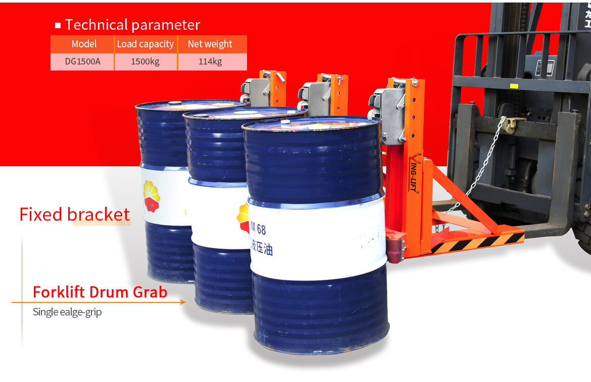 Drum Grab For Forklift Truck Capacity 1500kg