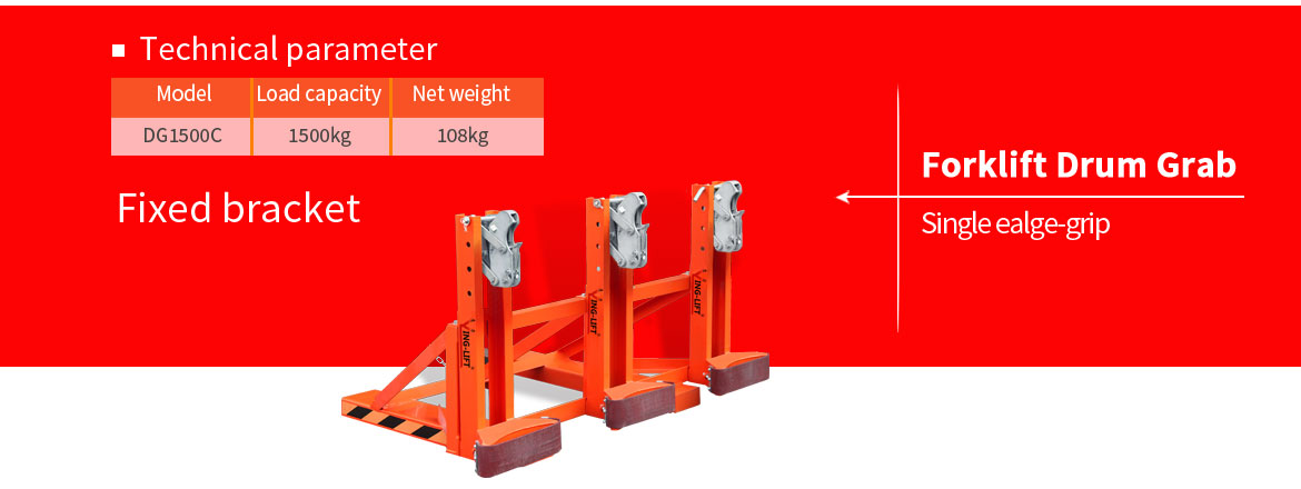 Heavy Duty Forklift Mounted Drum Grab