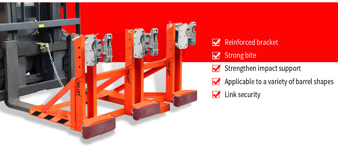 Forklift Attachments to Move Heavy Duty Drums Grabbers