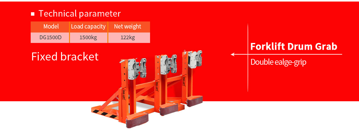 Forklift Attachments to Move Heavy Duty Drums Grabbers