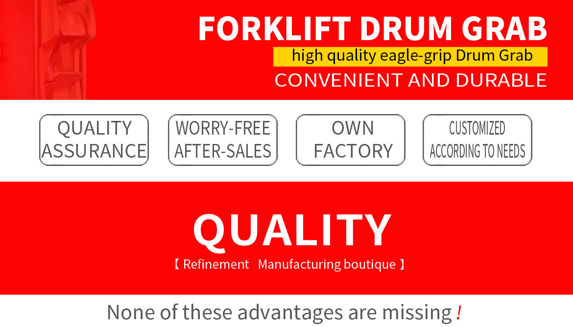 Forklift Mounted Drum Grabbers With Rubber-belt