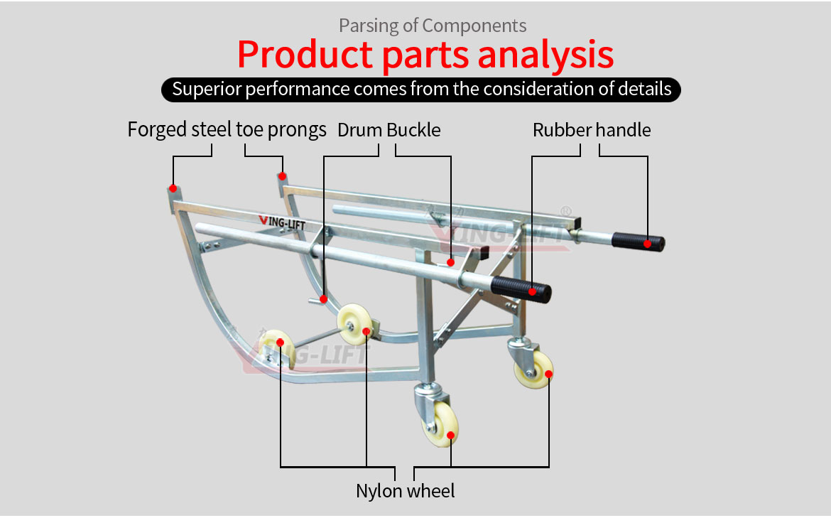 Heavy Duty Wheels Drum Cradle With Steel Handles