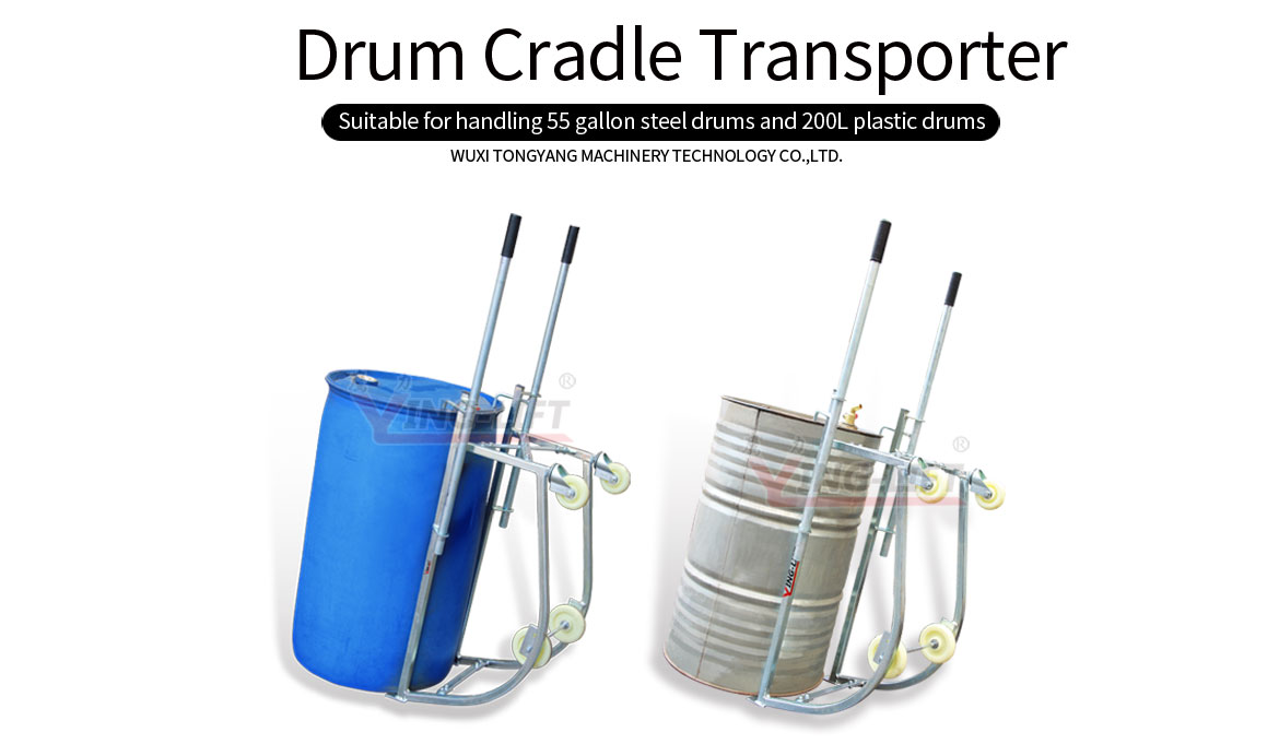 Heavy Duty Wheels Drum Cradle With Steel Handles