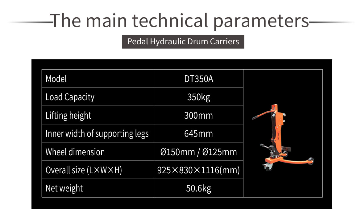 High Quality Low Profile Hydraulic Drum Trucks