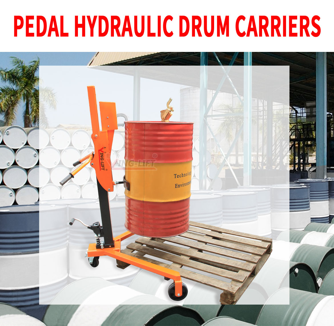 Portable Ergonomic Drum Lift Trucks