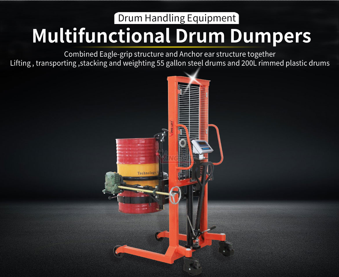 Weighing Scale Foot Pedal Hydraulic Drum Rotator/Stacker