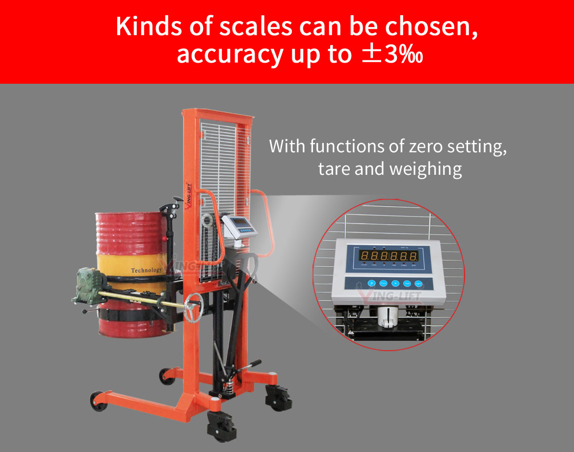 Weighing Scale Foot Pedal Hydraulic Drum Rotator/Stacker