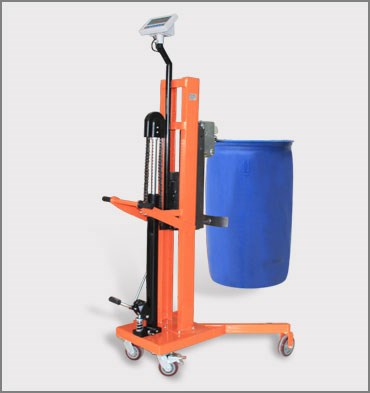 YING-LIFT 450KG Pedaled Operation Hydraulic Drum Carrier with Scale
