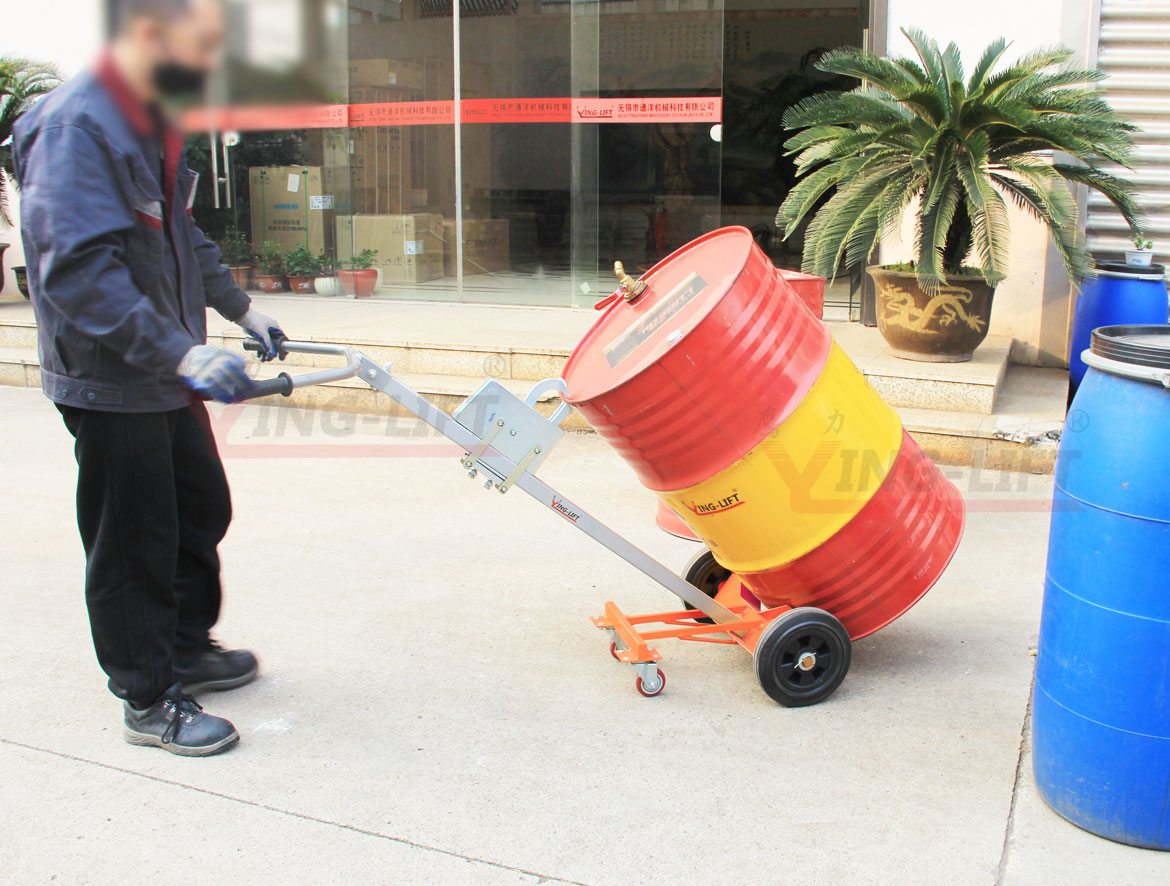 Four Wheels Hand Trolley For Steel Drums
