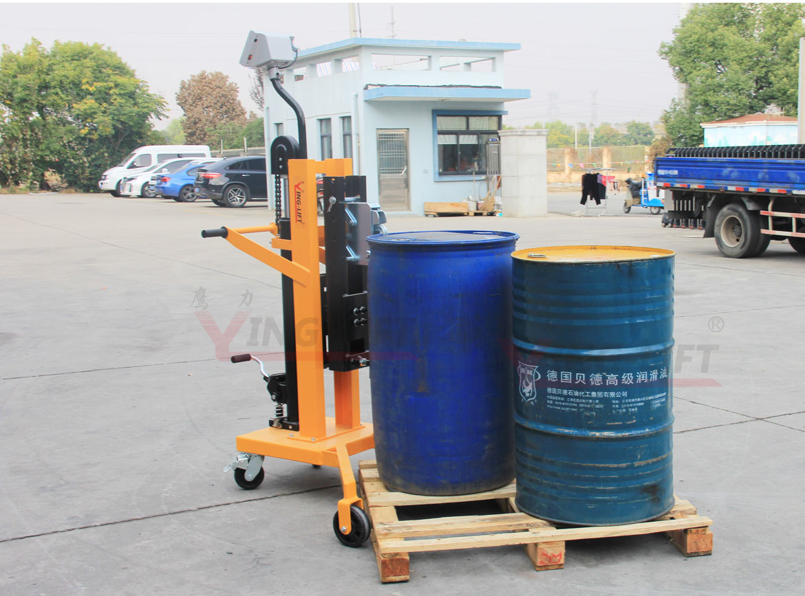 450KG Pedaled Operation Hydraulic Drum Carrier with Scale
