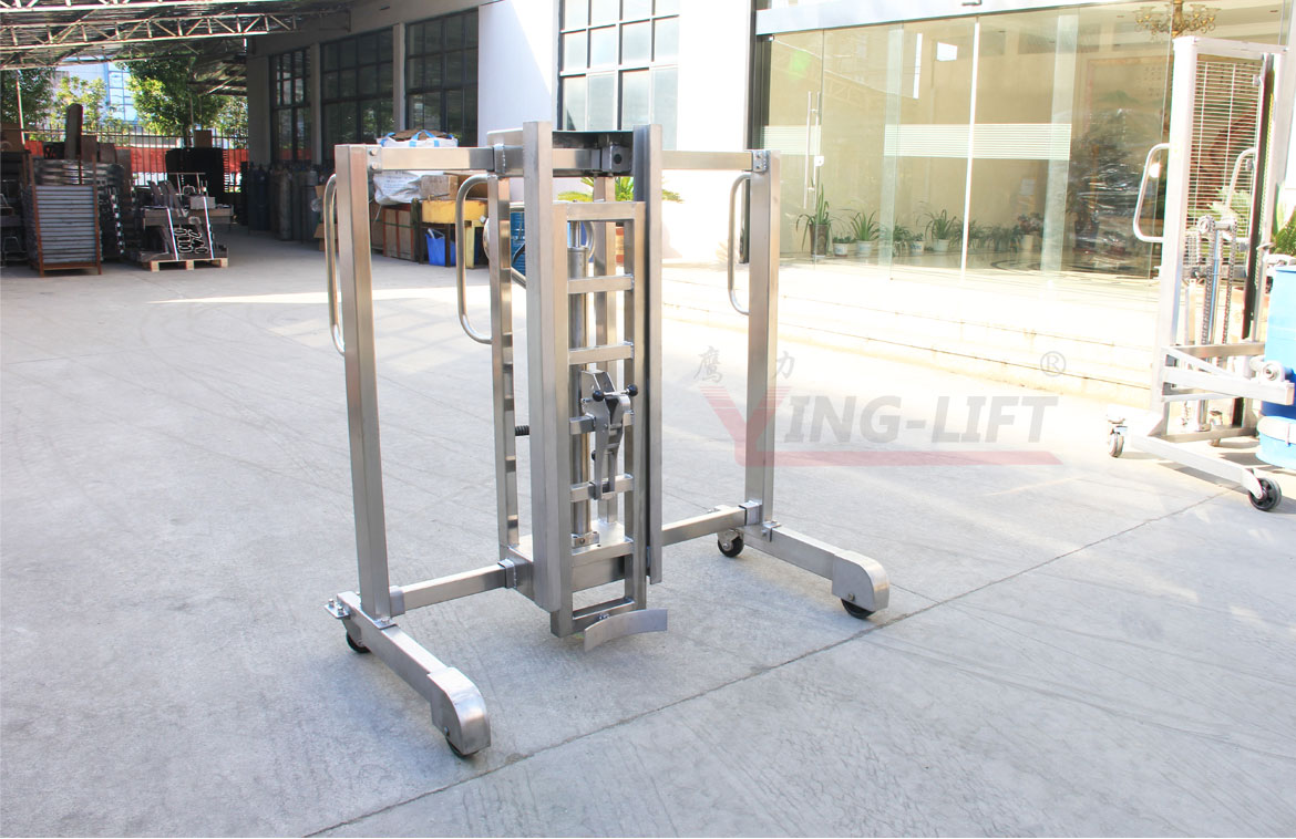 Stainless Steel Hydraulic Drum Side Movement stacker