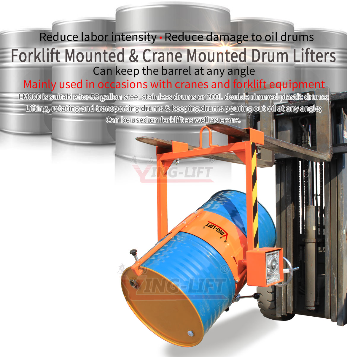 Forklift Mounted & Crane Mounted Drum Lifters