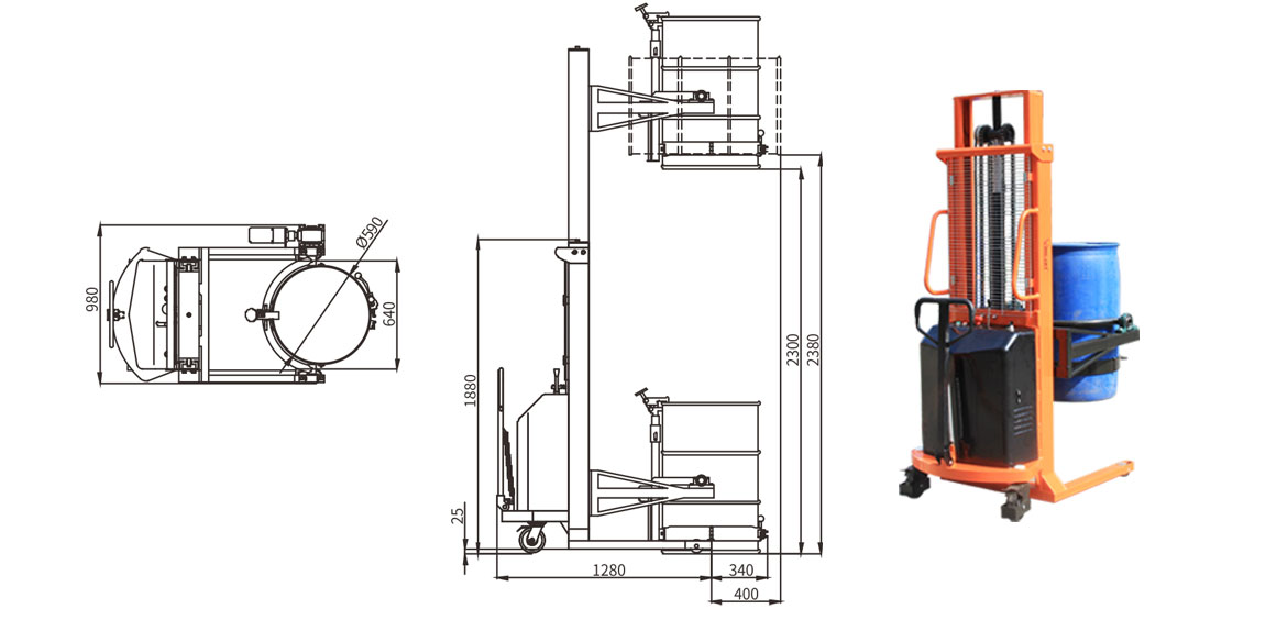 Drum Rotator With Two Stages
