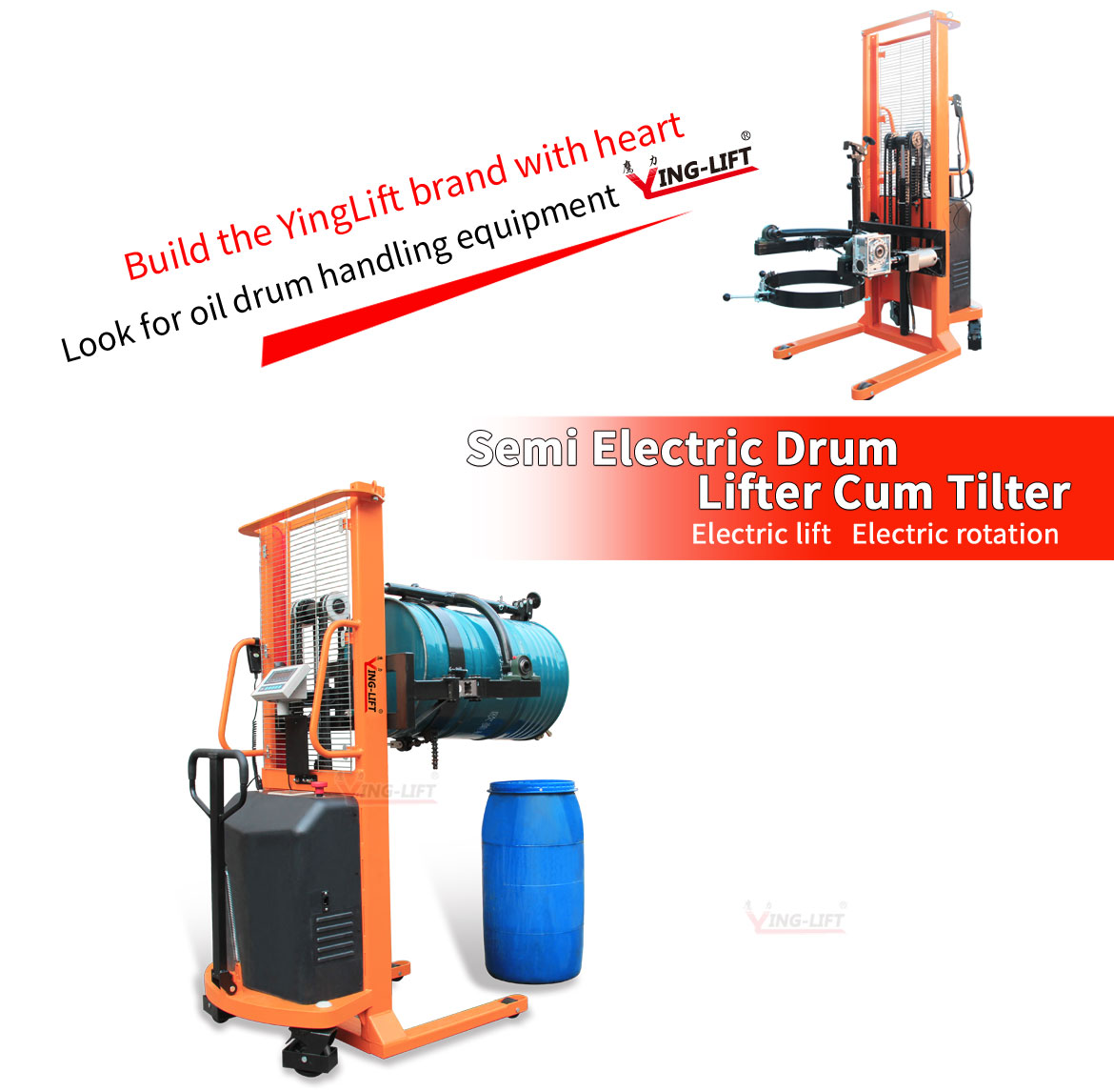 Semi Electric Drum Lifter Cum Tilter