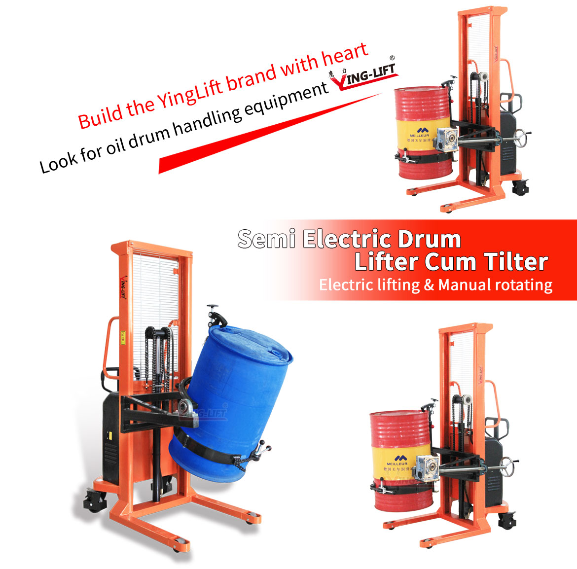 Semi Electric Drum Lifter Cum Tilter