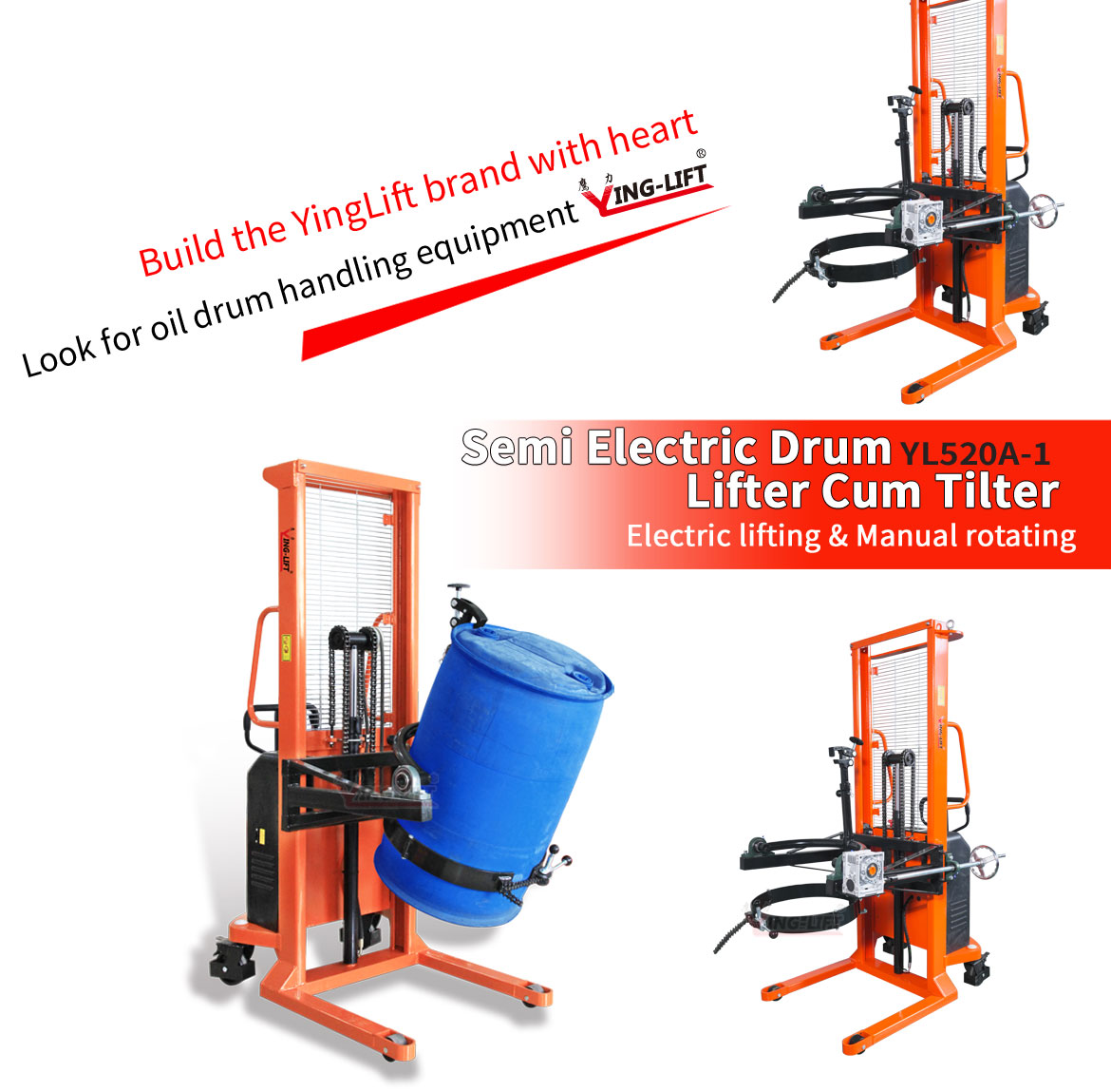 Semi Electric Drum Lifter Cum Tilter